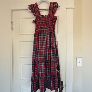 Hill House ‘Ellie’ nap dress, red tartan size small